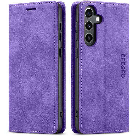 Telefontok a Samsung Galaxy A55, ERBORD Vintage, lila + üveg a képernyőhöz