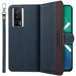 Pattintható tok a Poco F5 Pro 5G, KHAZNEH RFID, kék / barna