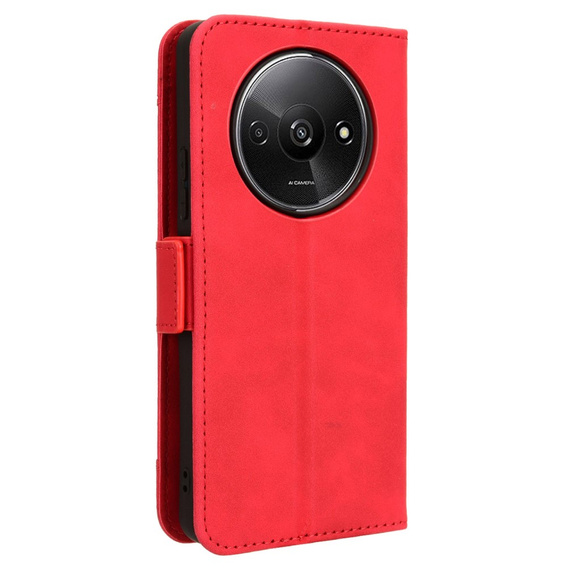 Pattintható tok a Xiaomi Redmi A3, Card Slot, piros