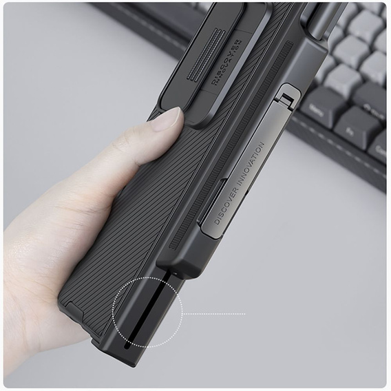 Tok Samsung Galaxy Z Fold4 5G, páncélozott Nillkin, CamShield Pro, fekete