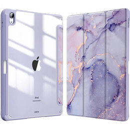 Tok iPad 10.9" 2022 (10 gen.), Smartcase Hybrid, tolltartó résszel, Marble lila