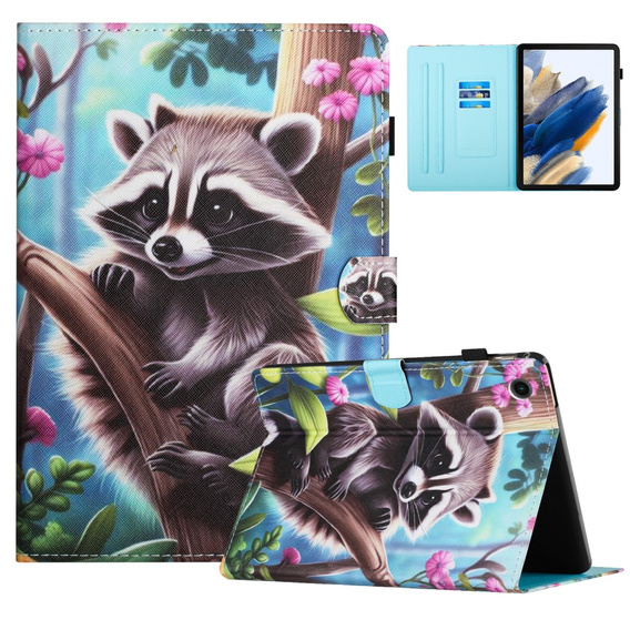 Tok Lenovo Tab M10 10.1 Gen 3, pánttal, raccoon
