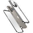 Tok iPhone 16 Pro Max, Magnetic Dual Glass, ezüst