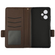 Pattintható tok a Xiaomi Redmi Note 12 5G / POCO X5 5G, Wallet Litchi Magnet, barna