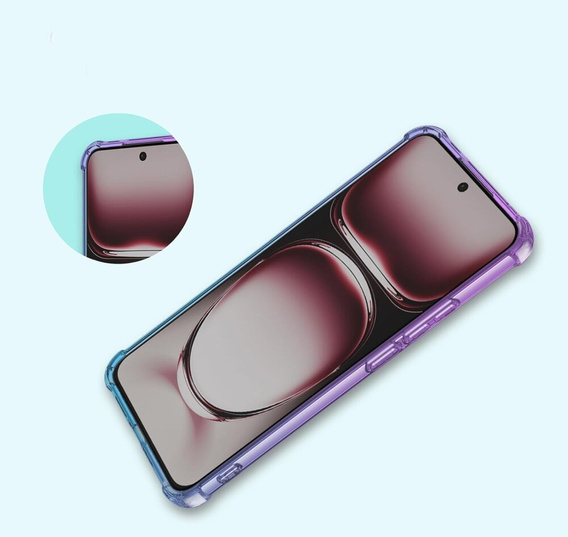 Tok Oppo Reno 12 Pro, Gradient Dropproof, Lila / kék