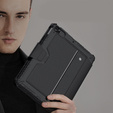 Tok + billentyűzet iPad 7/8/9 10.2 2019 / 2020 / 2021, NILLKIN Bumper Pen Slot, fekete