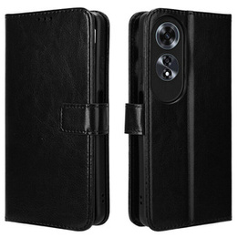 Pattintható tok a Oppo A60, Crazy Horse Wallet, fekete
