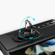 Páncélozott telefontok a do Samsung Galaxy Z Fold 4 5G, Nox Case Ring, fekete