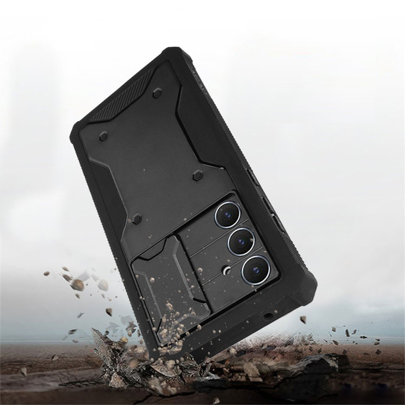 Tok Samsung Galaxy A55, ERBORD Rugged Case, fekete (két keret)