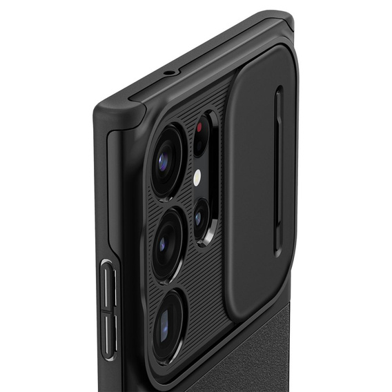Spigen Optik Armor fekete tok Samsung Galaxy S23 Ultra készülékekhez
