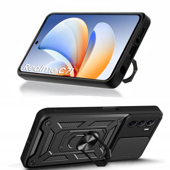 Telefontok a Realme C71, CamShield Slide, fekete