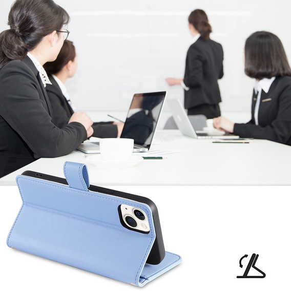 Pattintható tok a Xiaomi Redmi Note 13 Pro 5G, Wallet Zipper Pocket, kék