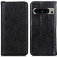 Telefontok a Google Pixel 8 Pro, Wallet Litchi Leather, fekete