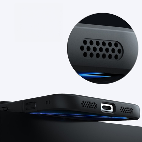 Matte tok iPhone Air készülékhez, MagSafe-hoz, kameravédelemmel, fekete