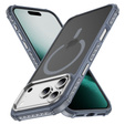 Matt tok iPhone 17 Pro Max készülékhez, páncélozott, MagSafe-hoz, füstszínű, szürke oldallal