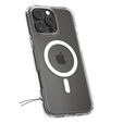 MagSafe Spigen tok iPhone 16 Pro Max, Ultra Hybrid, átlátszó / fehér + 9H edzett üveg