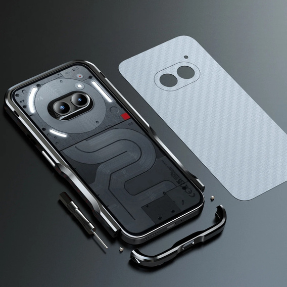 Teletok LUPHIE Nothing Phone 2a / 2a Plus-hoz, Armor Bumper, fekete