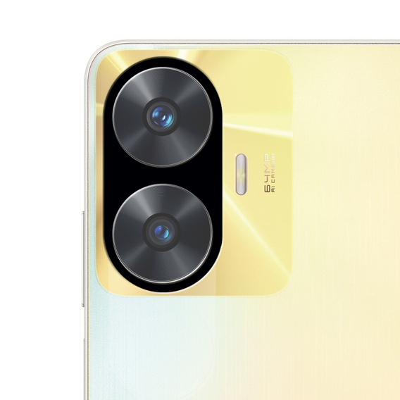 2x ERBORD edzett üveg a kamera számára, hogy Realme C55, fekete