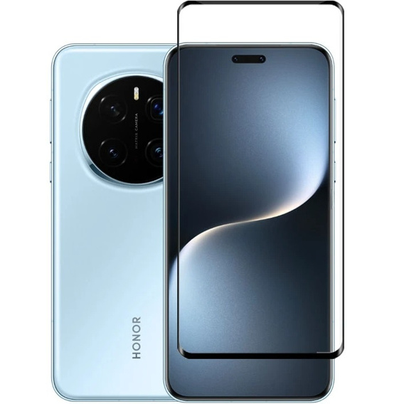 3D edzett üveg Honor Magic 7 Pro készülékhez, fekete keretben