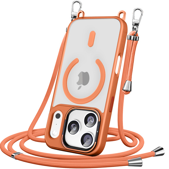 Tartóval és levehető nyakpánttal ellátott tok, MagSafe-hez, iPhone 17 Pro Max-hoz