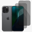 2x edzett adatvédelmi üveg iPhone 17 Pro/17/16 Pro-hoz, ERBORD Anti-Spy