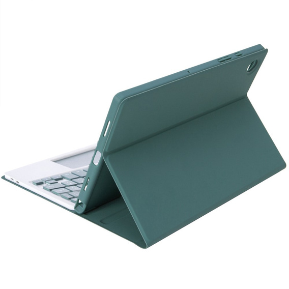 Tok + billentyűzet Samsung Galaxy Tab A8 10.5 X200 / X205, Touchpad, sötétzöld