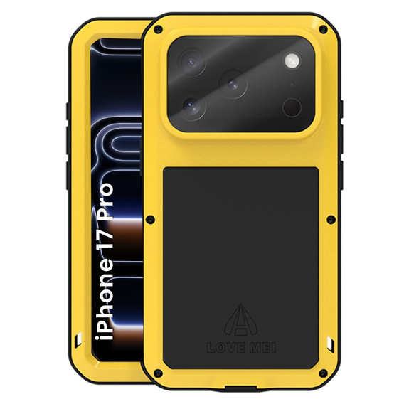 Páncélozott tok edzett üveggel iPhone 17 Pro készülékhez