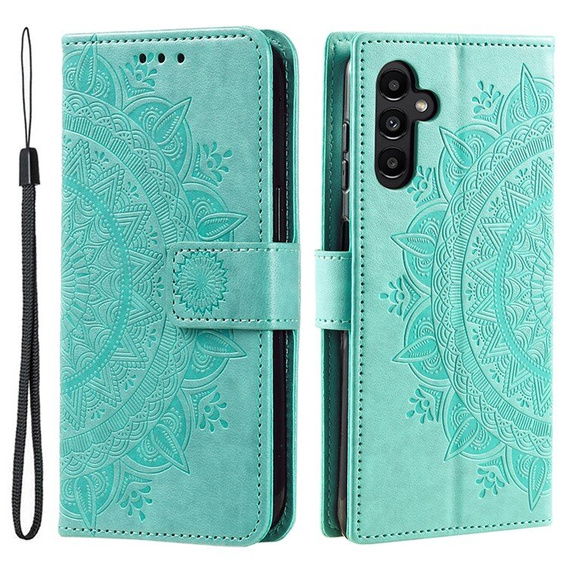 Pattintható tok a Samsung Galaxy A55 5G, Mandala Flower, zöld