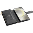 Flap tok Samsung Galaxy A56 5G, Rhombus Crossbody Leather, fekete