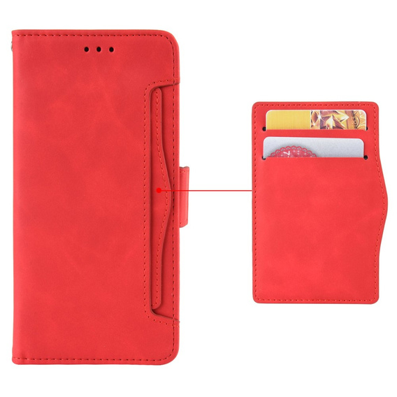 Pattintható tok a Xiaomi 14 Ultra, Card Slot, piros