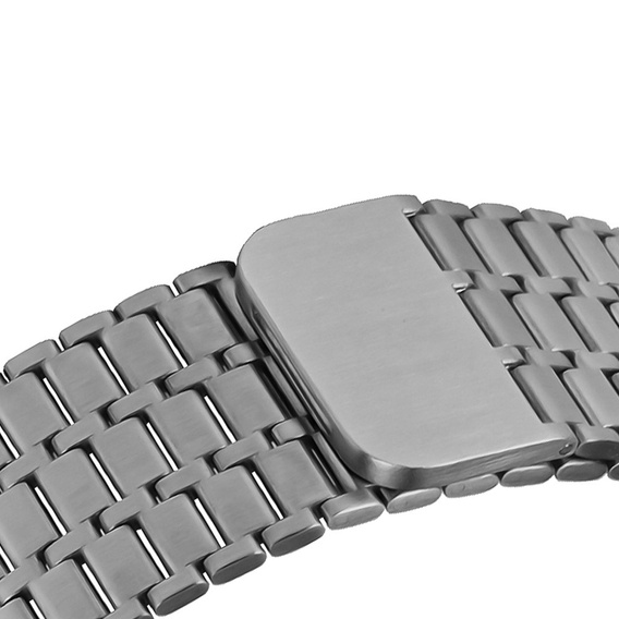 Acél karperec Apple Watch 1/2/3/4/4/5/6/7/8/SE/ULTRA 42/44/45/45/49 MM - szürke