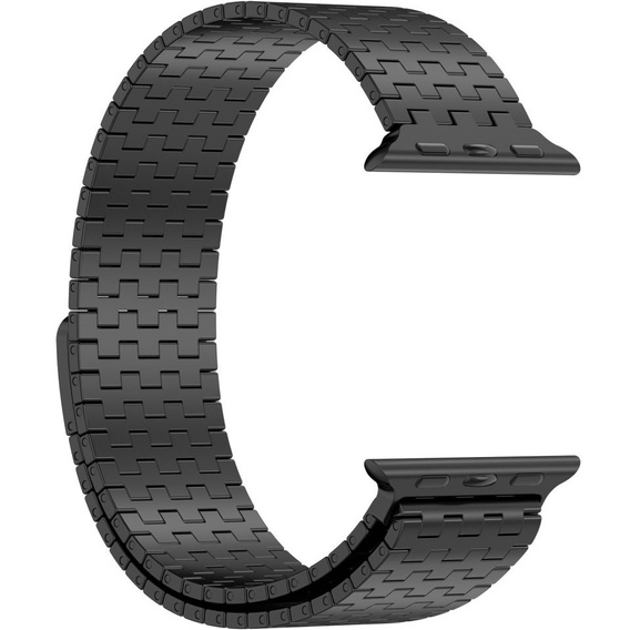 Acél karperec Apple Watch 1/2/3/4/4/5/6/7/8/SE/ULTRA 42/44/45/45/49 MM - Fekete