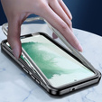 Tok Samsung Galaxy S22 készülékhez, Shockproof, fóliával, fekete