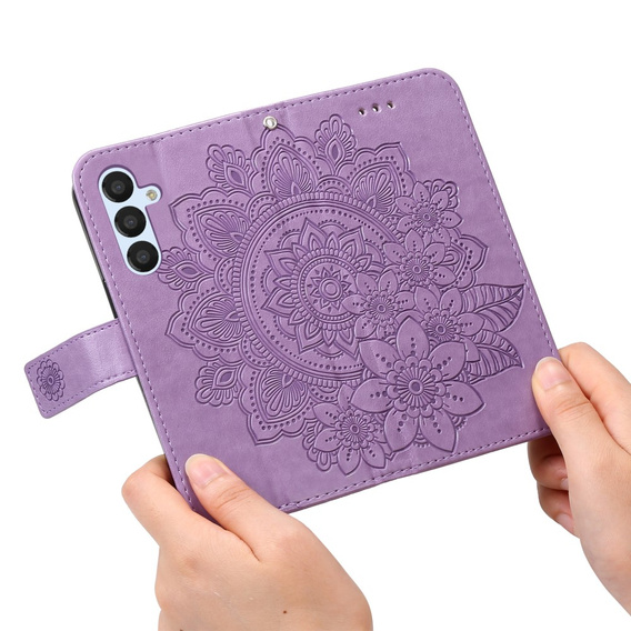 Pattintható tok a Samsung Galaxy A54 5G, Mandala Flower, lila