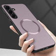 Telefontok a Samsung Galaxy A56 5G, Leather Hybrid MagSafe, lila
