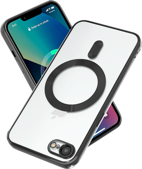 Tok iPhone 7 / 8-hoz, Electro MagSafe, fekete + üveg a képernyőhöz