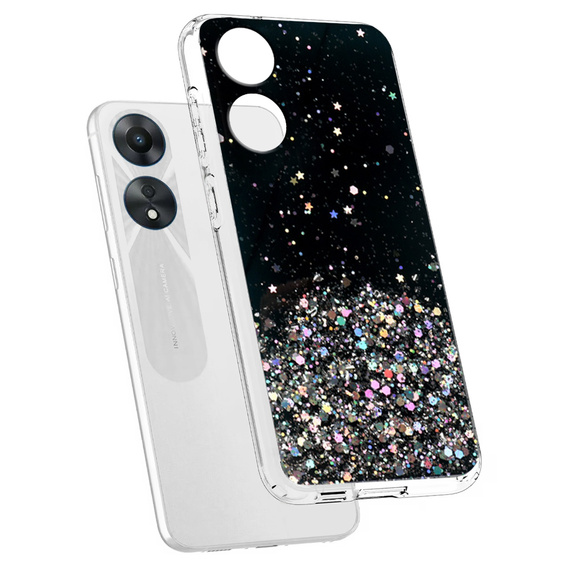 Telefontok a Oppo A17, Glittery, fekete