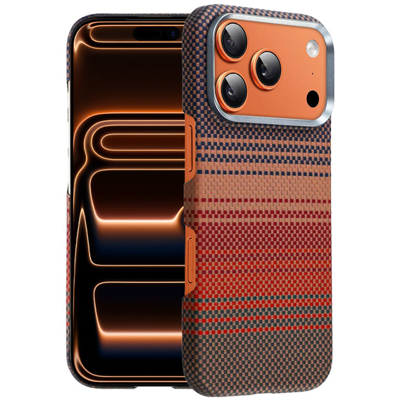 Tok iPhone 17 Pro készülékhez, Aramid szálas, MagSafe, vékony és könnyű, sárga