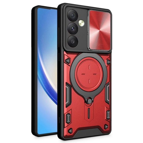 Páncélozott tok Samsung Galaxy A54 5G, CamShield Slide, piros