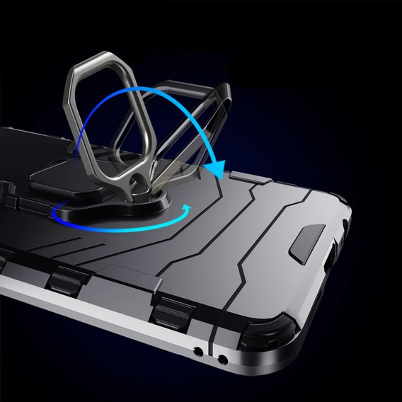 Telefontok a Realme 8 / 8 Pro, Kickstand Ring, fekete