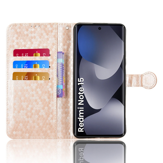 Wallet Rhombus flip tok Xiaomi Redmi Note 15 5G / Poco M8 5G készülékhez