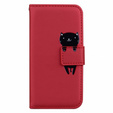 Pattintható tok a Xiaomi Redmi Note 8 Pro, Wallet Cat, piros