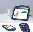 Gyermek tok iPad 9.7" 2018/2017 (6/5 gen.) / Pro 9.7" 2016, Cute Patterns, állvánnyal, sötétkék