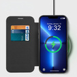 Pattintható tok a iPhone 13 Pro, RFID Wallet MagSafe CamShield, fekete