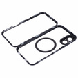 Magnetic Dual Glass MagSafe tok iPhone 16, fekete