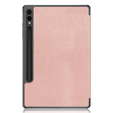 Tok Samsung Galaxy Tab S9 FE+ Plus, Smartcase tolltartóval, rózsaszín rose gold