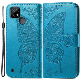 Pattintható tok a Realme C21, Butterfly, kék