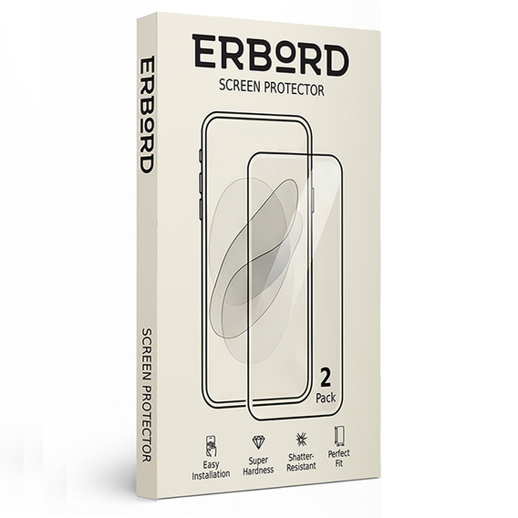 2x ERBORD 3D edzett üveg a Samsung Galaxy S25 FE készülékhez
