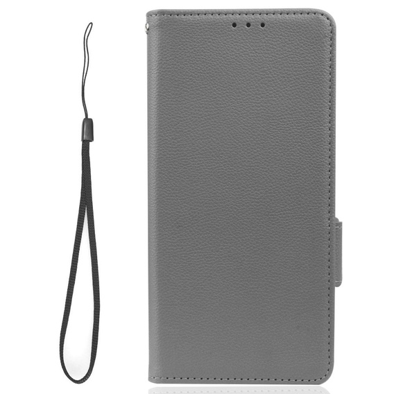 Pattintható tok a Xiaomi Redmi Note 12 5G / POCO X5 5G, Wallet Litchi Magnet, szürke