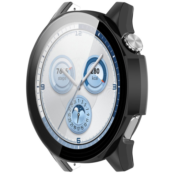 2in1 tok + edzett üveg a Huawei Watch GT 5 46mm-hoz, fekete